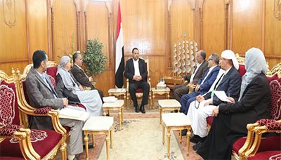 الرئيس الصماد يلتقي رئيس وأعضاء اللجنة العليا للانتخابات