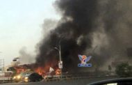 استشهاد وإصابة 15 مواطنا إثر غارتين استهدفتا محطة شركة النفط بالعاصمة صنعاء