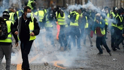 الحكومة الفرنسية تعلن عن تعبئة إستثنائية لقوات الأمن لمواجهة إحتجاجات الغد