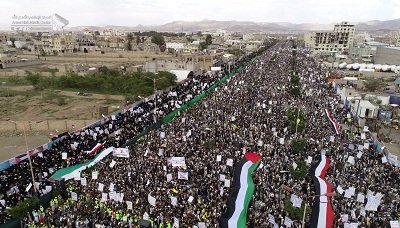 مسيرة بالعاصمة صنعاء هي الأكبر بالمنطقة إحياءً ليوم القدس العالمي ورفضا لصفقة ترامب