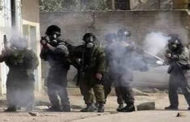 اصابة فلسطينية برصاص الاحتلال واغلاق طريق البرية شرق بيت لحم