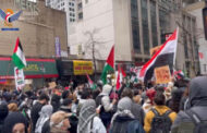 تظاهرة للجالية اليمنية والمنظمات الأمريكية في نيويورك تضامناً مع فلسطين واليمن