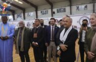 ضيوف اليمن المشاركون بمؤتمر فلسطين يزورون معرض الشهيد الصماد لكسوة الفقراء