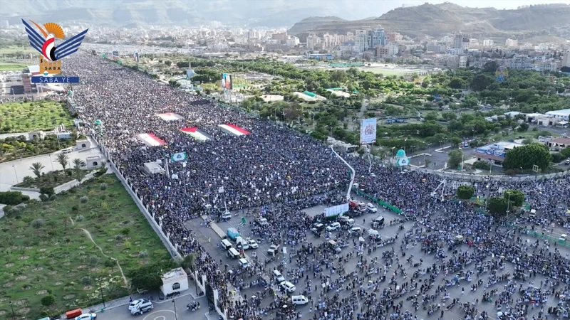 مسيرة كبرى بالعاصمة صنعاء ثباتا مع غزة ورفضا للخذلان مهما كانت جرائم العدو