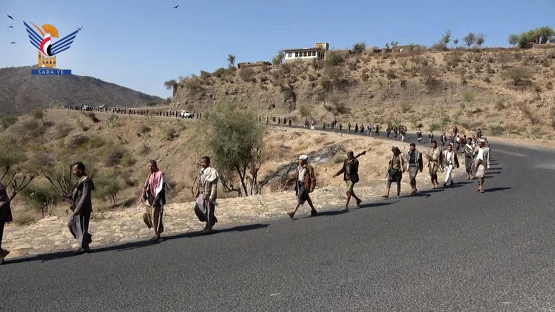 إب .. مناورة تطبيقية ومسير في مديرية القفر