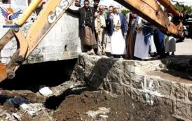 الورافي يدشن حملة تنظيف السوائل استعدادًا لموسم الأمطار في إب