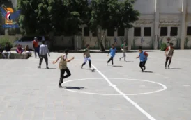 تدشين الدوري الرياضي للمدارس الصيفية في حي الجراف الغربي بمديرية الثورة