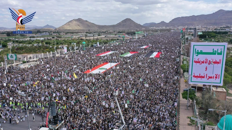 طوفان بشري بالعاصمة صنعاء في مليونية 