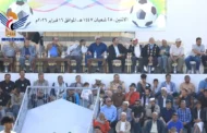 الدكتور البخيتي يطّلع على سير عمل طاقم قناة اليمن الفضائية في تغطية مباريات الدوري العام وكأس الجمهورية بملعب الظرافي