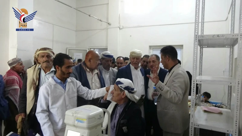تدشين مخيم سحب المياه البيضاء وزراعة العدسات في إب